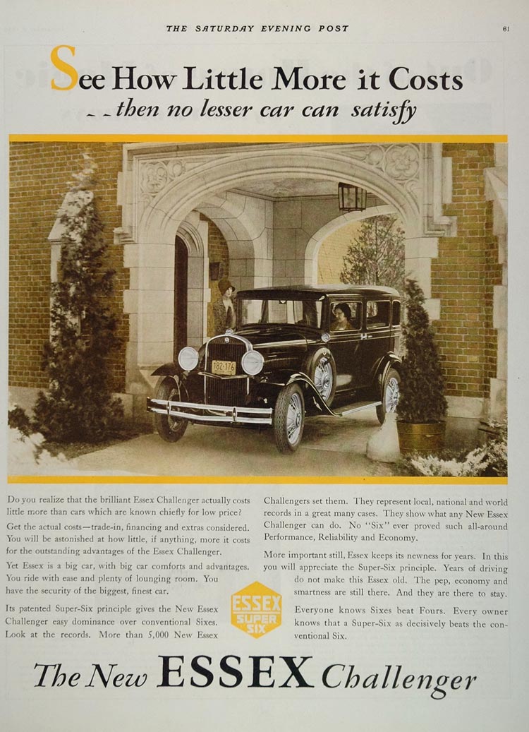 1930 Hudson Auto Advertising